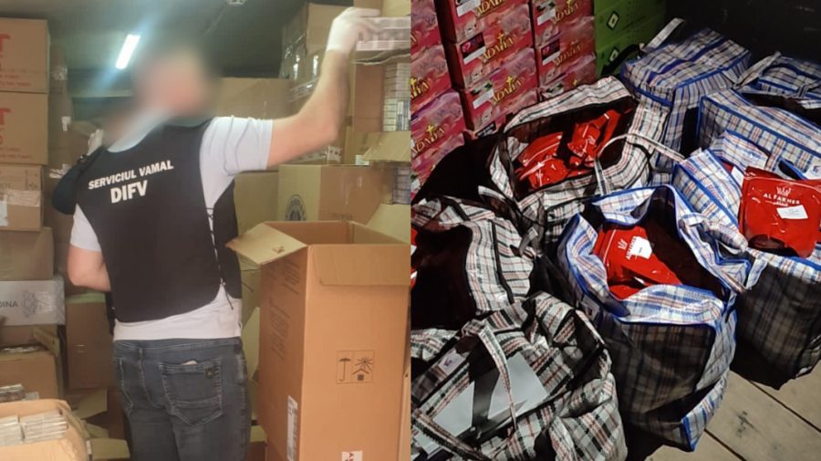 VIDEO Captură de contrabandă în Chișinău! Au fost ridicate 17 tone de narghilea și 1,5 milioane țigări