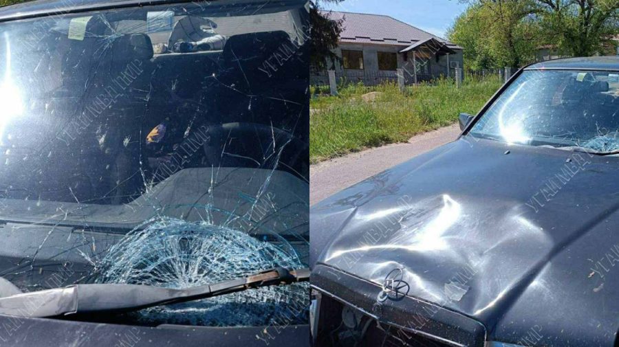 FOTO Oare ce viteză avea? Mașina care a lovit un copil de 13 ani, „boțită”. Distanța de frânare – 30 de metri