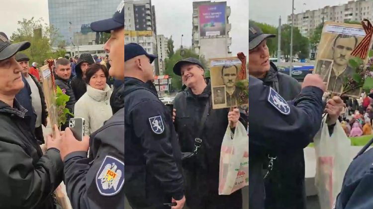 VIDEO ”De ce mă puneți să scot lenta?” Panglica Sf. Gheorghe – motiv de ceartă între cetățeni și poliție