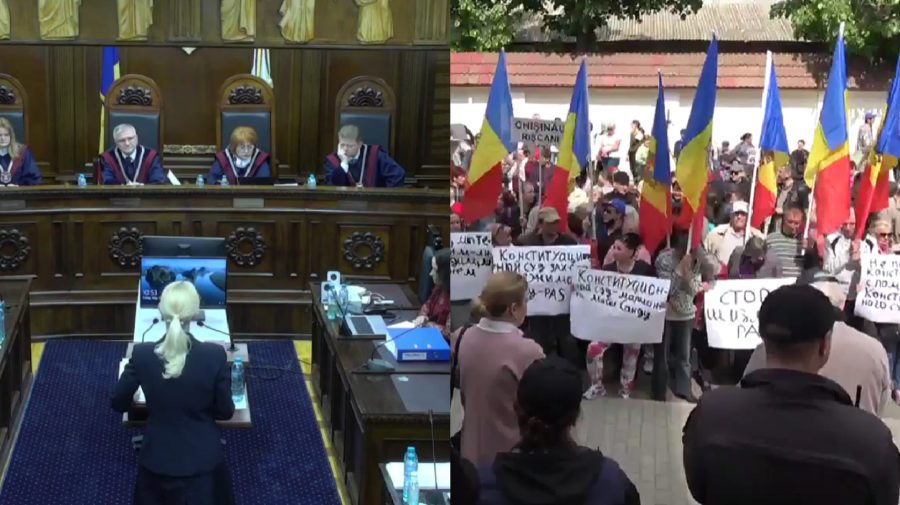 VIDEO Dosarul „ȘOR”: Marina Tauber – discurs la Curtea Constituțională. Sediul este înconjurat de fanii partidului