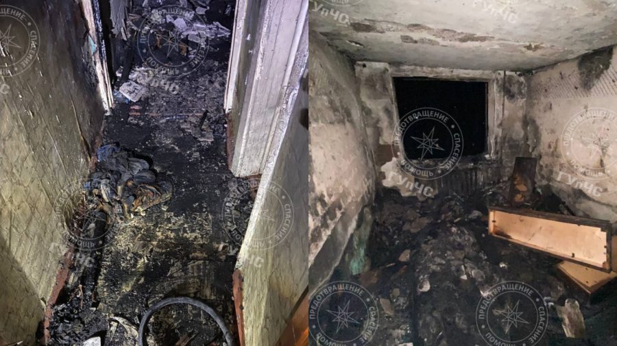 FOTO cu urmările fumatului în stare de ebrietate. Un bărbat, internat, iar vecinii, inclusiv un copil – evacuaţi