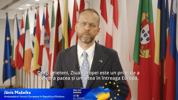 VIDEO Mesajul ambasadorului UE în Republica Moldova, Jānis Mažeiks cu prilejul Zilei Europei 2023
