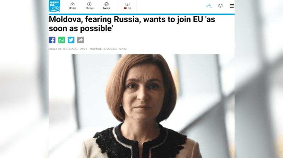Maia Sandu pentru AFP: Republica Moldova vrea să adere „cât mai curând posibil” la UE pentru a se proteja de Rusia