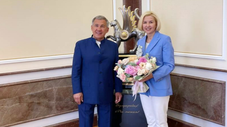 Irina Vlah s-a văzut cu liderul Tatarstanului, Rustam Minnikhanov. Unde a avut loc întâlnirea