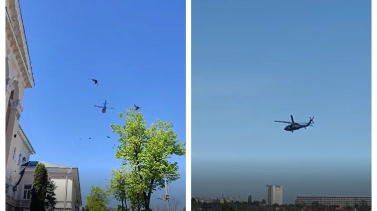 VIDEO cu elicopterul care zboară deasupra Chișinăului. Unii internauți s-au speriat