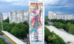 FOTO, VIDEO La Chișinău a fost inaugurată o pictură murală care simbolizează aspirațiile către un viitor european