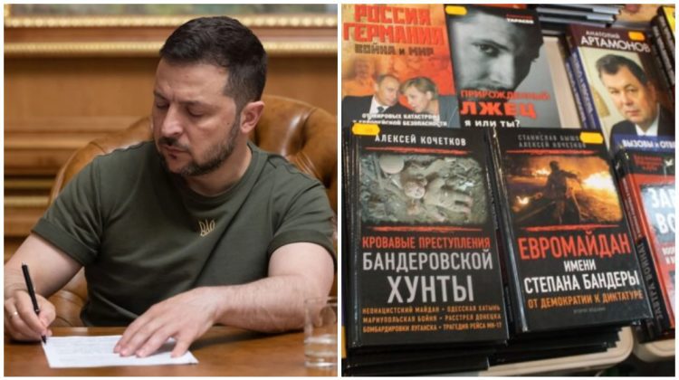 Ucraina interzice importul de cărți din Rusia și Belarus. Zelenski a promulgat legea