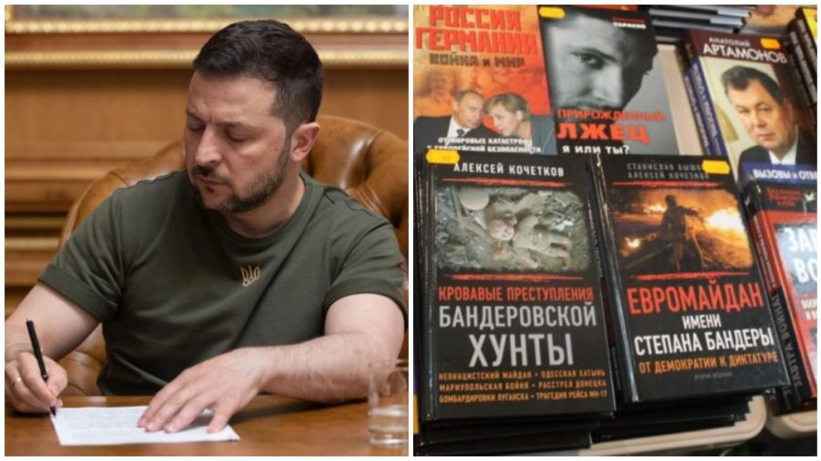 Ucraina interzice importul de cărți din Rusia și Belarus. Zelenski a promulgat legea