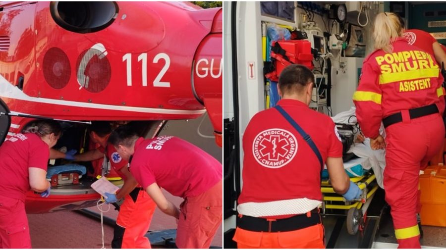Intervenție aero-medicală. Un copil de patru ani, aflat în comă de gradul I, transportat cu elicopterul la Chișinău
