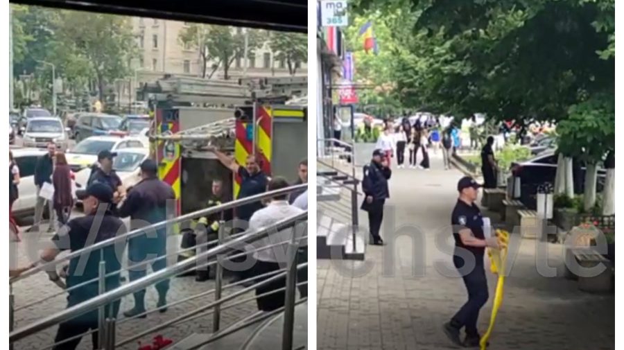 VIDEO Agitație la o bancă din centrul Capitalei. Un bărbat a lăsat o pungă în interior și a fugit. Ce spune poliția