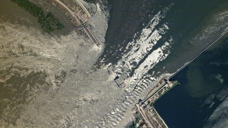 Apa din Barajul Kahovka a scăzut la un nivel la care nu mai permite asigurarea răcirii reactoarelor Centralei Zaporojie