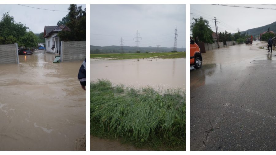 FOTO Inundații în câteva localități din România. Oamenii se temeau că vor rămâne fără animale