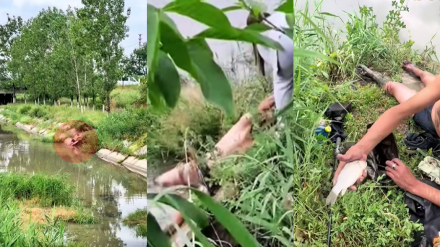 VIDEO O tânără zărise un pescar care nu putea ieși la mal. În lacrimi: „Alții au râs de mine, credeau că sunt beat”