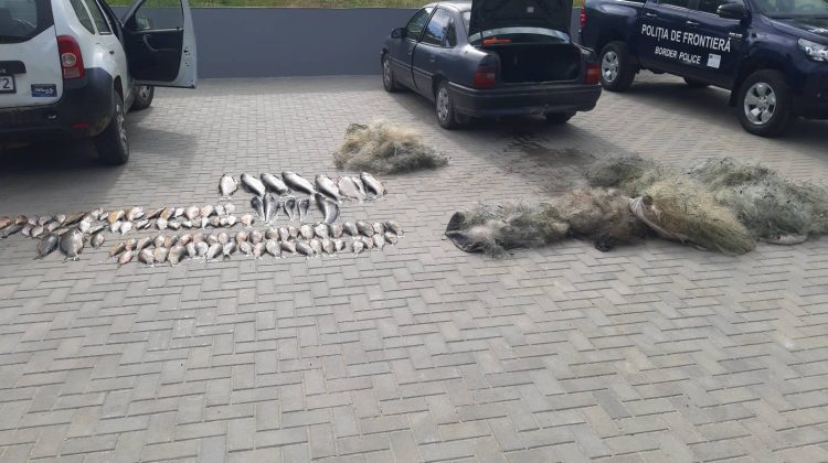 FOTO Doi moldoveni riscă amenzi usturătoare, după ce au prins ilegal 40 kg de pește