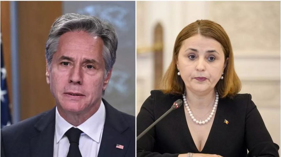 Șefa diplomației române, la discuții cu Blinken. Printre subiecte- sprijinul acordat Republicii Moldova