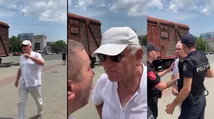 VIDEO Consilierul municipal Klimenko, scuipat în fața în PMAN, sare la bătaie. „Puneți-l jos, nu vă uitați la dânsul”