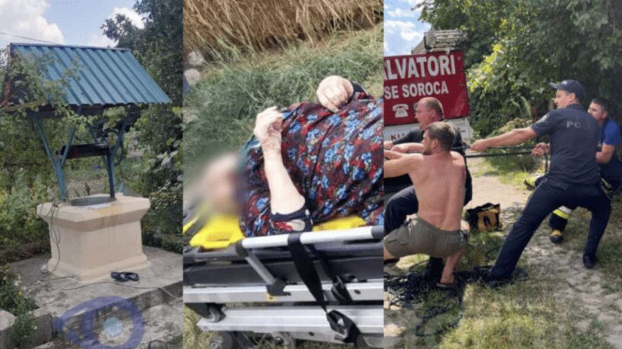 FOTO Zi cu ghinion pentru o femeie! A căzut într-o fântână, în timp ce încerca să scoată apă