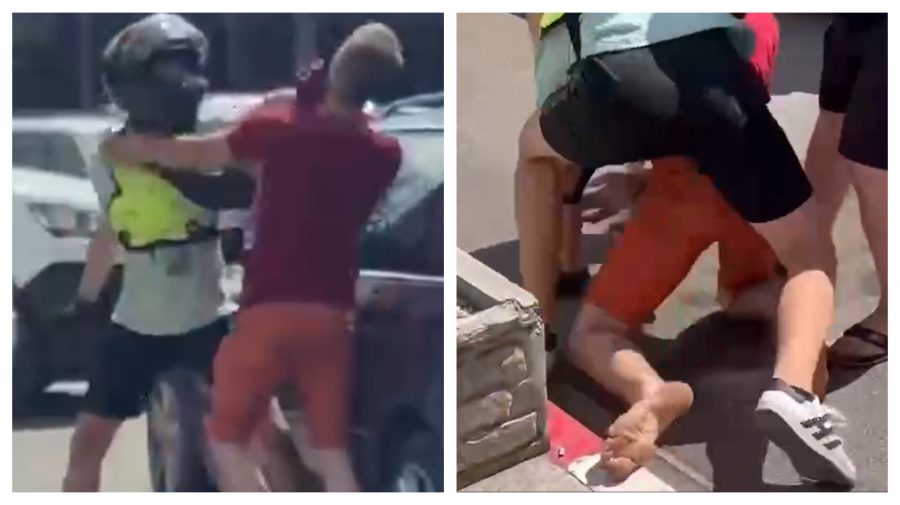 STOP CADRU Doi bărbați s-au bătut într-o parcare din Chișinău: „Liniștiti-vă”