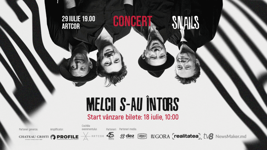 Formația Snails, din nou pe scenă! După zece ani de pauză, membrii trupei vor susține un concert la Chișinău