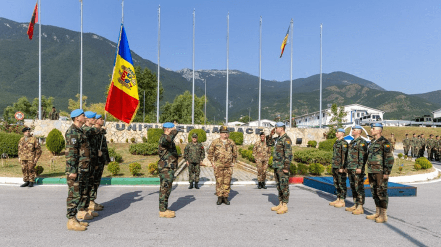 FOTO cu militarii moldoveni, detașați în misiunea din Kosovo. Contingentul KFOR-19 și-a început mandatul