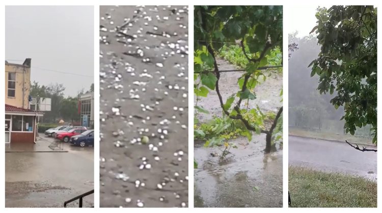 VIDEO Vremea s-a dezlănțuit în stânga Nistrului. În mai multe localități plouă cu grindină