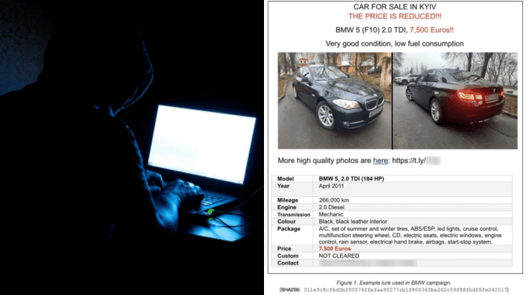 Hackerii legați de Rusia au păcălit diplomați de la Kiev cu reclame de BMW-uri ieftine pentru a scoate informații