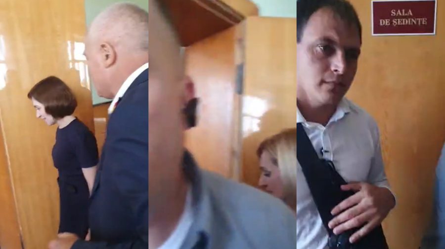 VIDEO Ședință secretă cu Maia Sandu? Un ex-membru PAS, la harță cu paza președintei: ”Sunteți sălbatici, ce-i cu voi?”
