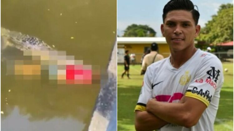 VIDEO șocant! Un crocodil a fost surprins cu cadavrul unui fotbalist în gură, într-un râu