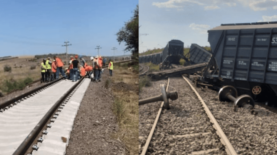 FOTO Zeci de angajați CFM înlătură consecințele accidentului feroviar în care vagoane cu cereale deraiaseră