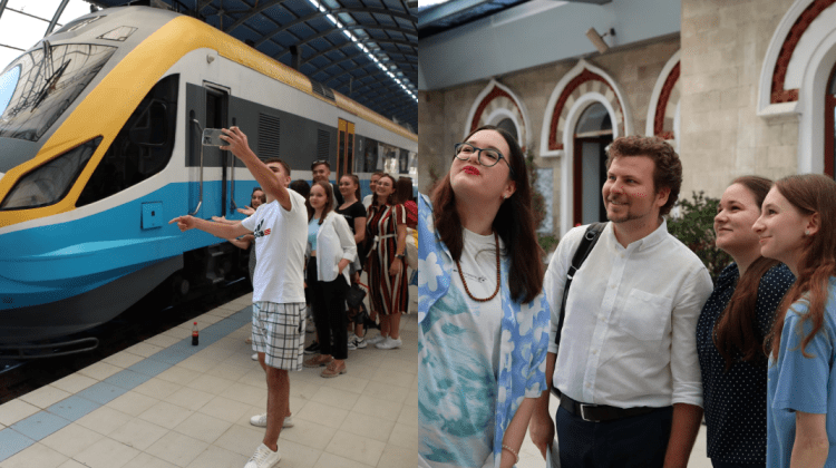 FOTO „Trenul tineretului” i-a adunat pe mai mulți din întreaga țară la Ungheni. Perciun: „Celebrăm energia”