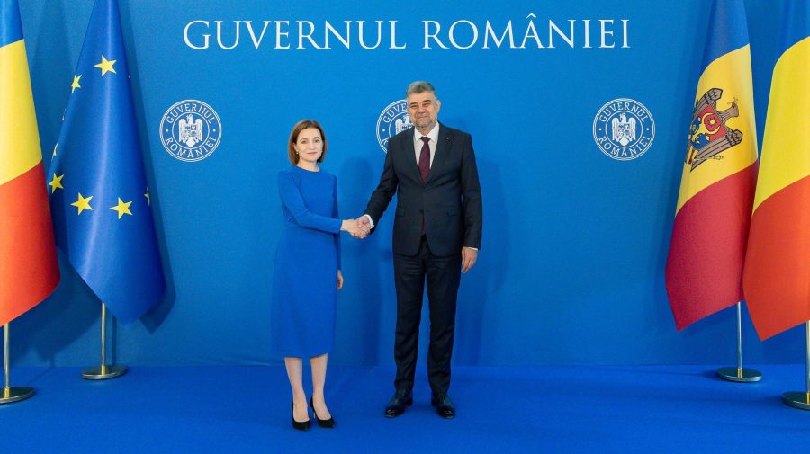 VIDEO Maia Sandu, în discuție cu premierul român. Subiectele abordate la Palatul Victoria