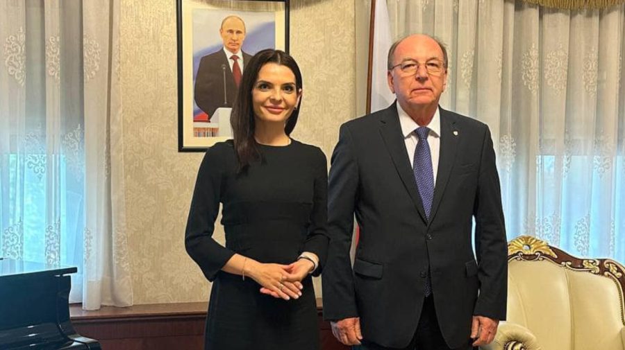 Evghenia Guțul, oaspete în biroul lui Oleg Vasnețov. Au discutat despre „interacțiunile care urmează”
