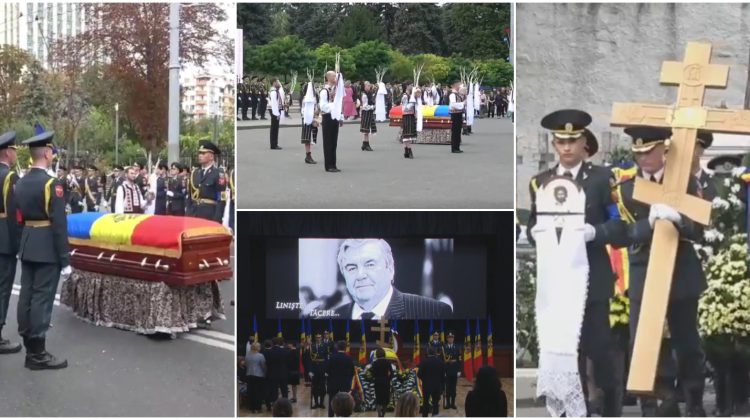 Mircea Snegur a fost înmormântat la Cimitirul Central. FOTO, VIDEO cu procesiunea funerară