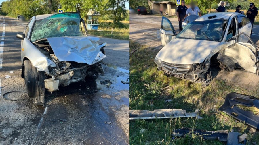 Accident grav în raionul Edineț: Patru persoane au ajuns la spital după ce o Honda nu a cedat trecerea