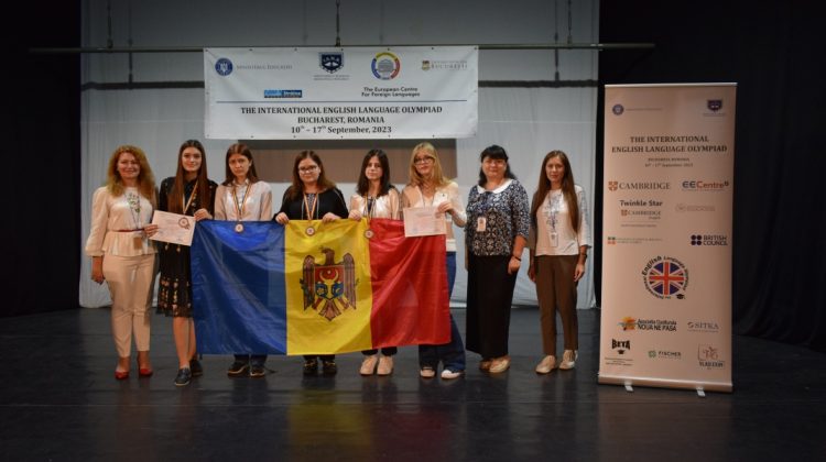 FOTO Mențiuni de Onoare pentru lotul olimpic al Republicii Moldova în cadrul Olimpiadei Internaționale la Limba engleză