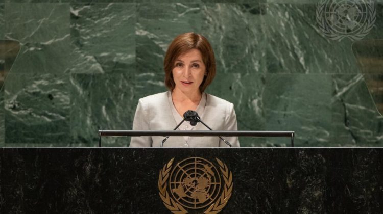 Maia Sandu, discurs de la tribuna Adunării Generale a ONU: Aderarea la UE este singura cale de a ne proteja libertatea