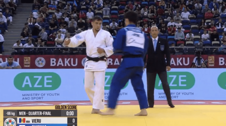 Judocanul Denis Vieru – la un pas de podium! Va lupta pentru medalia de bronz la Grand Slam-ul de la Baku