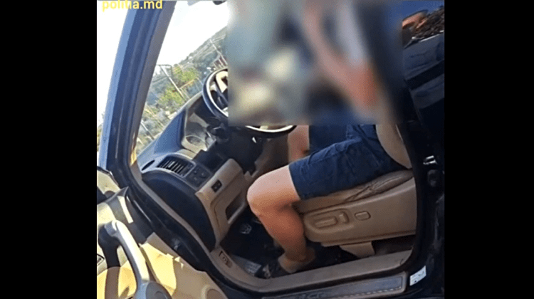 VIDEO Strigător la cer! Un minor din Ialoveni – depistat la volanul unei mașini: În automobil mai era un copil