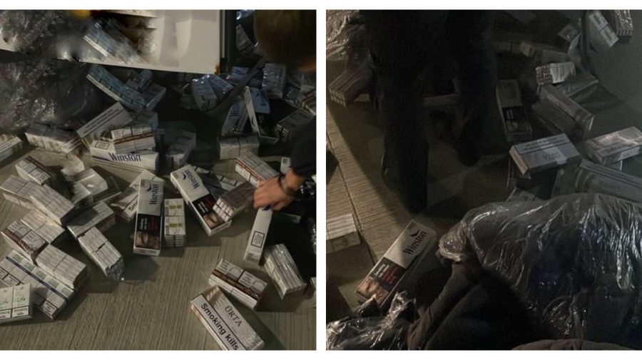 FOTO, VIDEO Șoferul unui microbuz a fost reținut pentru 72 ore. Unde a ascuns peste șase mii pachete de țigări