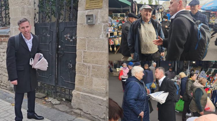 VIDEO Ștefăniță, cu un teanc de ziare, la poarta instituției unde a lucrat 12 ani: „Simt secunde de mândrie!”