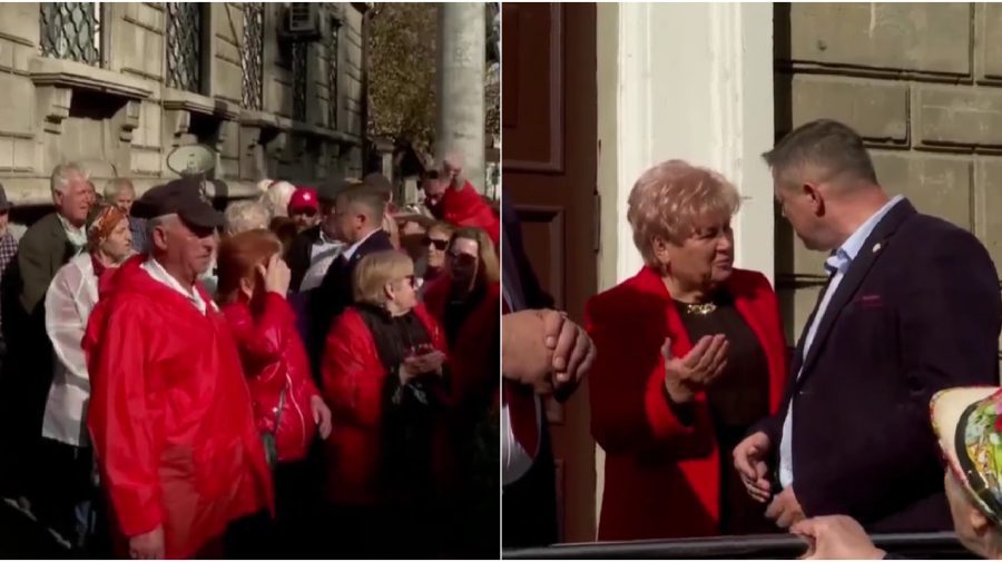 „Șansă” și-a scos simpatizanții în stradă. STOP CADRU cu Apostolova, care l-a prins pe Postică la ușa CEC