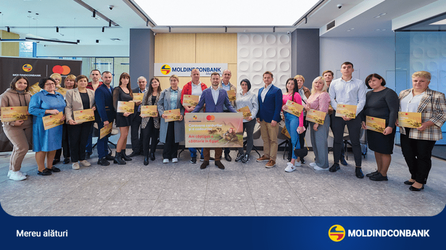 Moldindconbank: Felicitări celor 23 mari câștigători ai promoției ”Caravana cardurilor și a cadourilor”