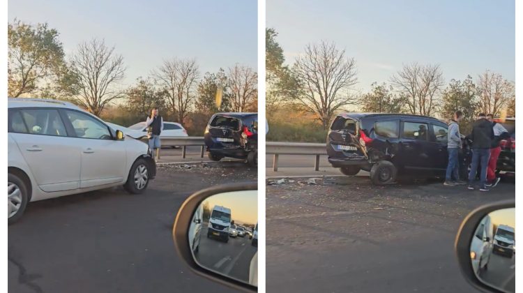 VIDEO Accident grav în apropiere de Stăuceni. Au fost avariate câteva mașini