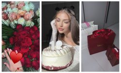 FOTO, VIDEO Andreea Bostanica – „scăldată” în flori și cadou de 3500 euro. A împlinit 19 ani