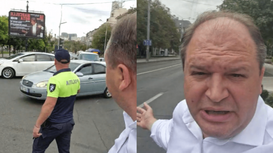 VIDEO Polițiștii – o cauză a ambuteiajelor? Ceban, enervat pe un echipaj dintr-o intersecție: „Ce faceți, fraților?”