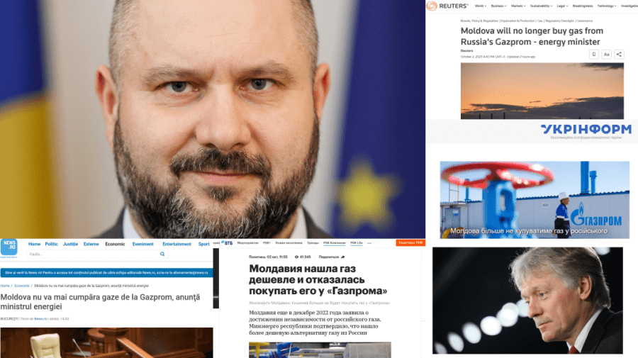 Declarația lui Parlicov că Republica Moldova nu va mai cumpăra gaze de la Gazprom duduie în presa internațională