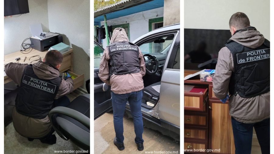 FOTO de la perchezițiile din raionul Comrat. Ce au ridicat polițiștii de frontieră de la un conațional