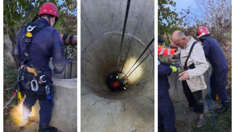 VIDEO Un bărbat din Fălești a căzut în fântână. La fața locului au intervenit pompierii