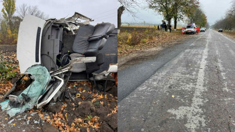 FOTO Accident cumplit în raionul Edineț: Șoferița, dar și alte două persoane minore, transportate la spital