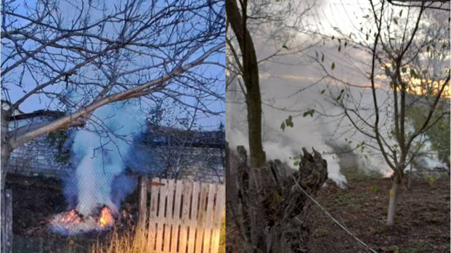 FOTO REVOLTĂTOR! Moldova, acoperită de fum, la propriu. Inspectorii de mediu au pus și câteva amenzi